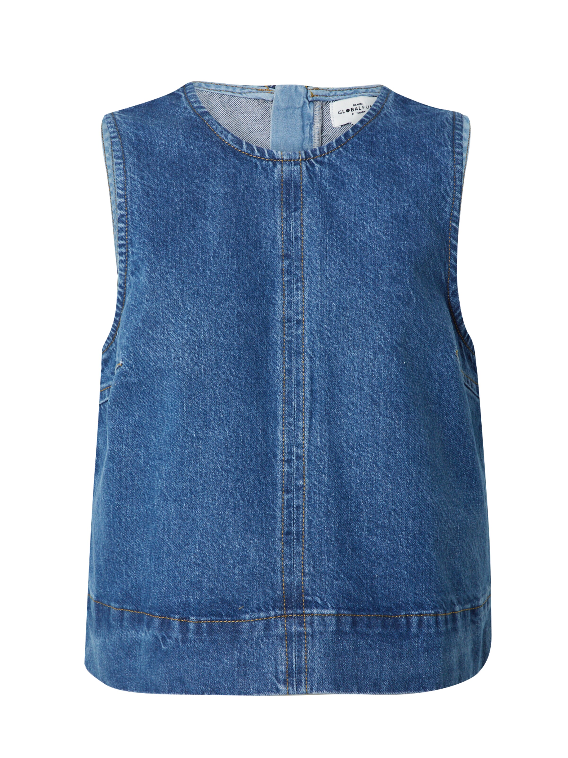 Chemisier 'Rihne' Global Funk en bleu : devant