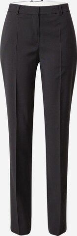 BOSS Regular Pleated Pants 'Tameah' in Black: front