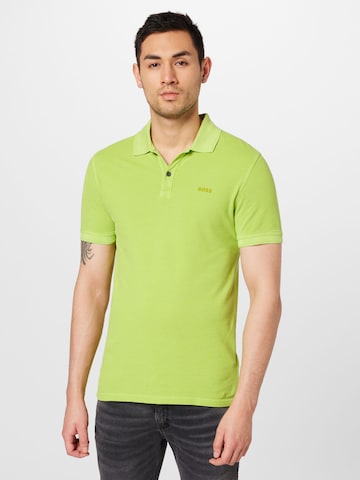 BOSS Orange Regularny krój Koszulka 'Prime' w kolorze zielony: przód