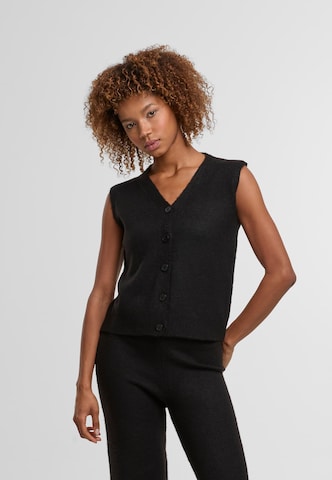 Cardigan Urban Classics en noir : devant