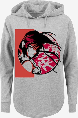 F4NT4STIC Sweatshirt 'Manga Girl Japan' in Grijs: voorkant