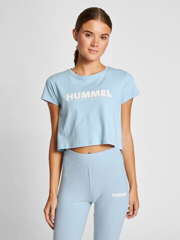 Tricou funcțional de la Hummel pe albastru: față