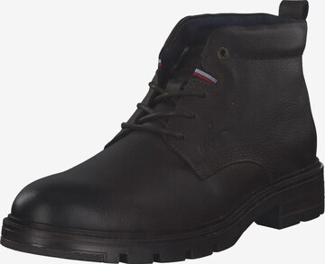 TOMMY HILFIGER Schnürstiefel in Schwarz: predná strana