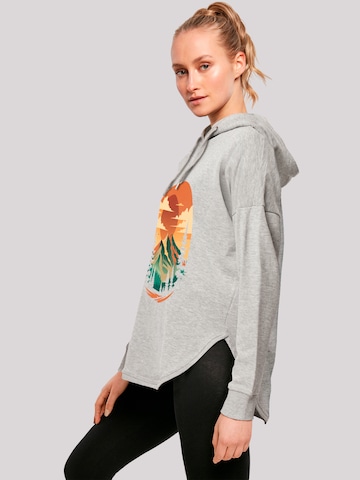 Sweat-shirt 'Sonnenuntergang Berglandschaft' F4NT4STIC en gris