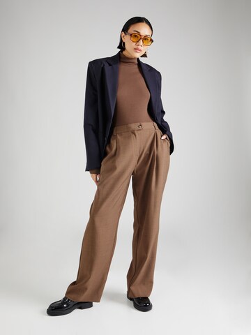 Wide Leg Pantalon à pince 'Sibylle' Soft Rebels en marron