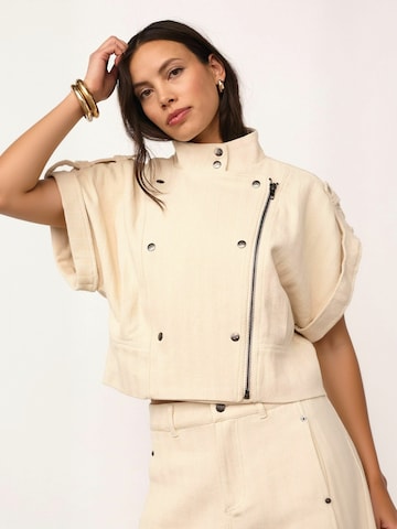Gilet ' CalinCC ' co'couture en blanc : devant