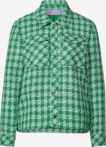 STREET ONE Between-Season Jacket 'Bouclé' in Green: front