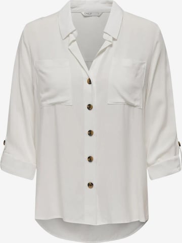 ONLY Bluzka 'ONLY ONLYASMIN SHIRT L/S WVN NOOS CAMICIA' w kolorze biały: przód