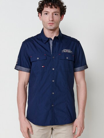 KOROSHI - Ajuste regular Camisa en azul: frente