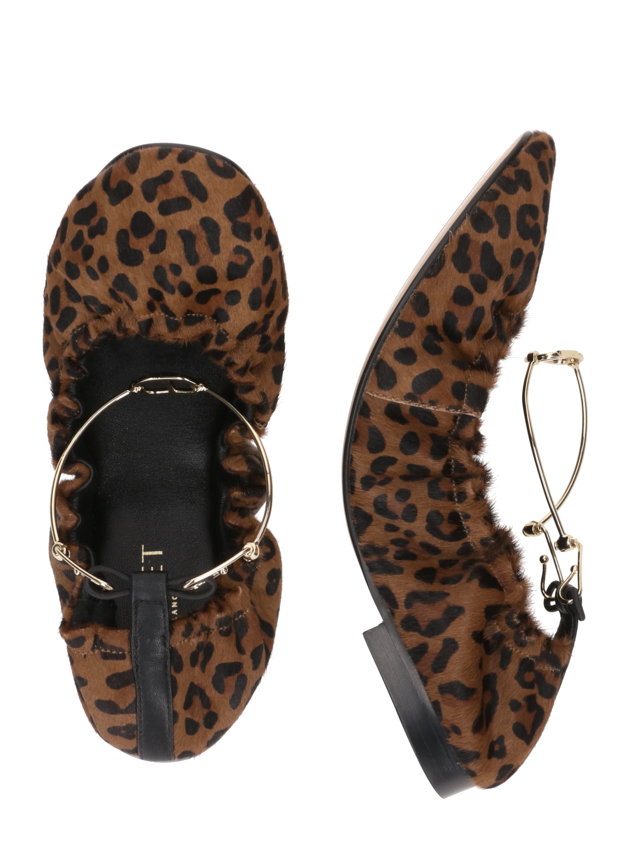 TwinsetOtvorene balerinke - smeđa boja