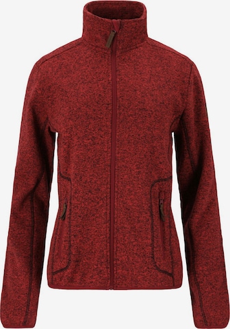 Gipfelglück Athletic Fleece Jacket 'Ilona' in Red: front