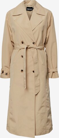 Manteau mi-saison 'Taya' PIECES en beige : devant