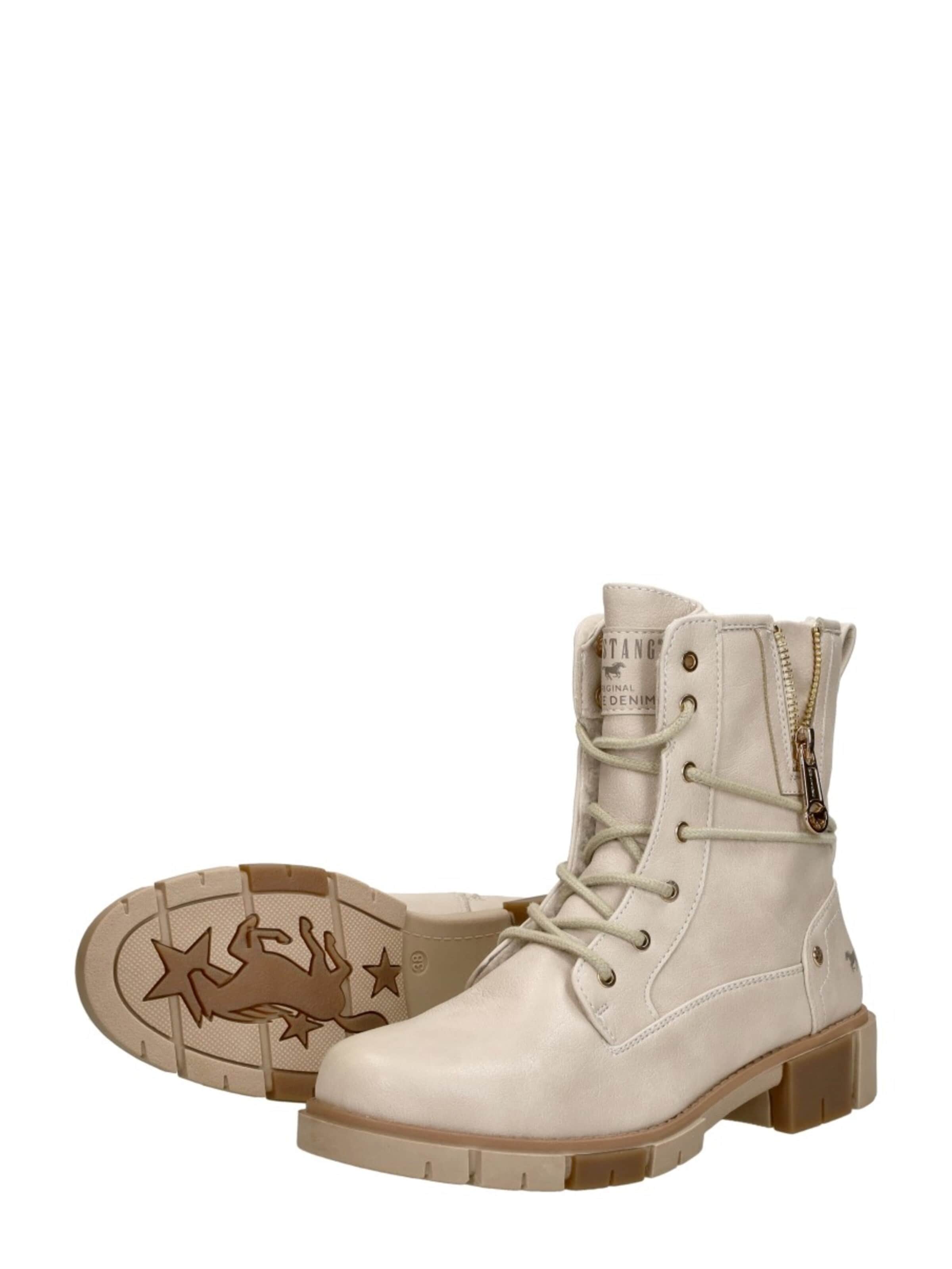 Bottines à lacets MUSTANG en blanc
