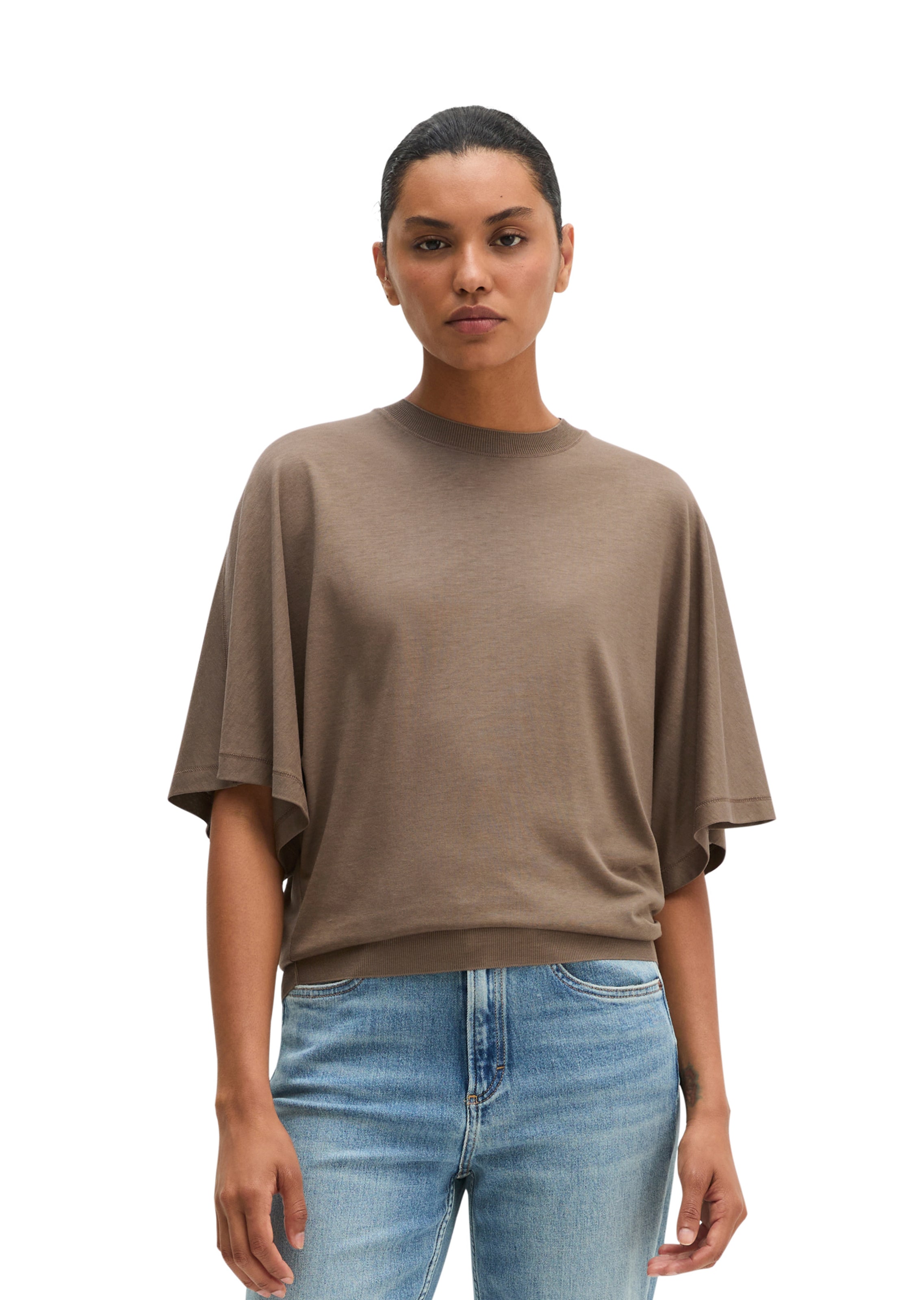 Marc O'Polo T-Shirt in Braun: Vorderseite
