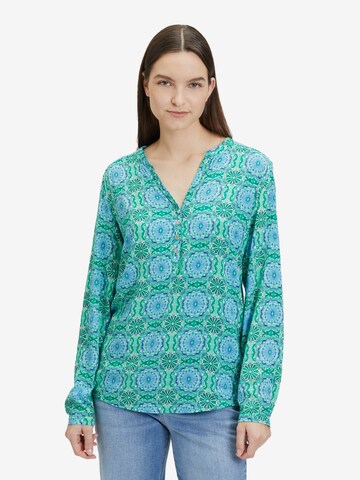 Cartoon Blouse in Groen: voorkant