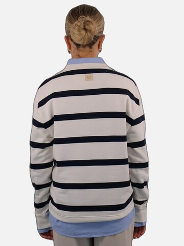 HEFTYKA Sweatshirt 'STRIPE CREW NECK SWEAT'‌ in Weiß