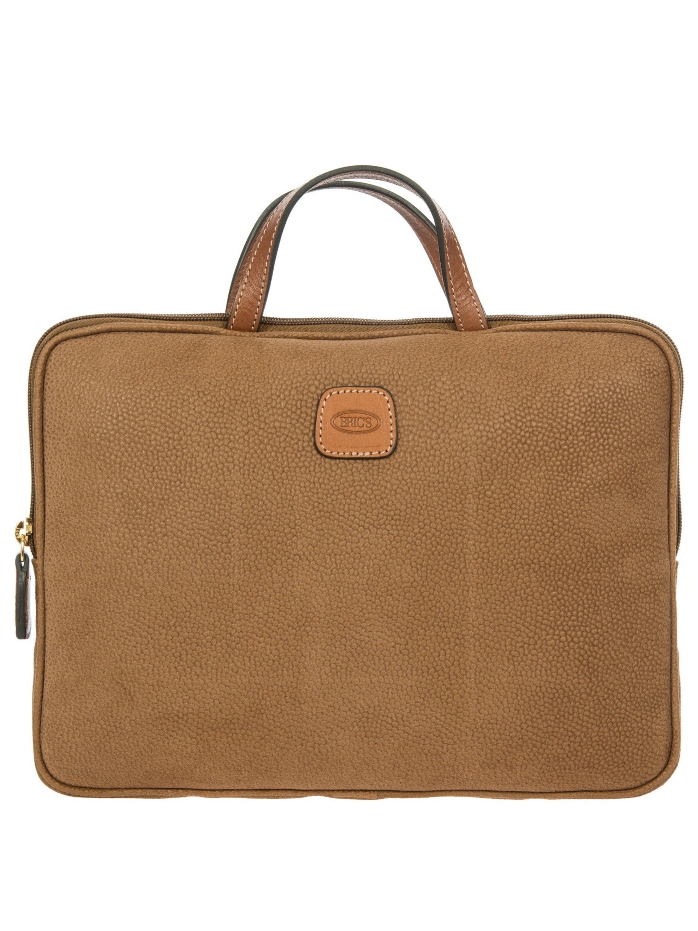 Bric's Laptop Bag 'Life' in Brown: front