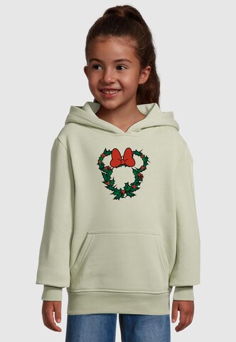 ABSOLUTE CULT Sweatshirt 'Minnie Mouse - Xmas Wreath' in Green: front