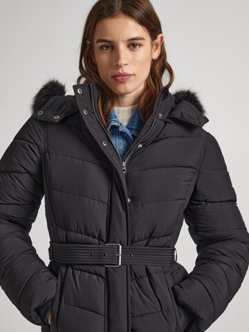 Pepe Jeans Winter Jacket 'MERA' in Black