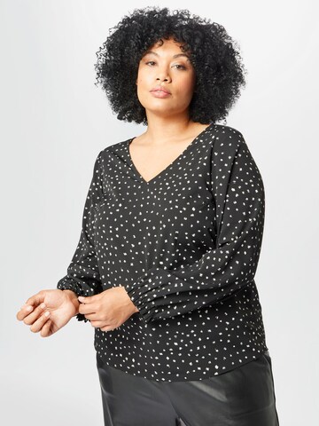 Bluză de la Dorothy Perkins Curve pe negru: față