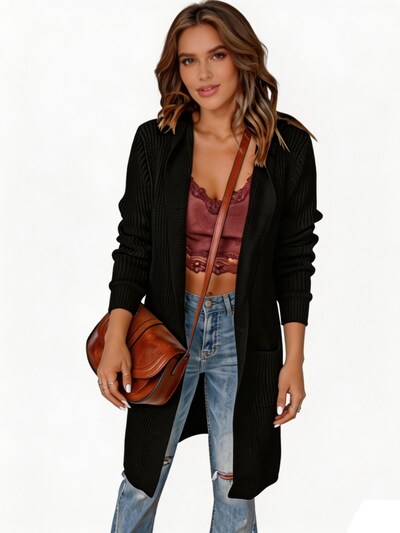 KoJooin Knit Cardigan in S in Black, Item view
