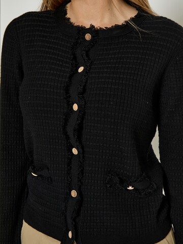 Peppercorn Gebreid vest 'Jacobe' in Zwart