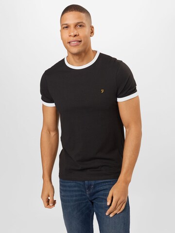 FARAH Shirt 'GROVES RINGER' in Black: front