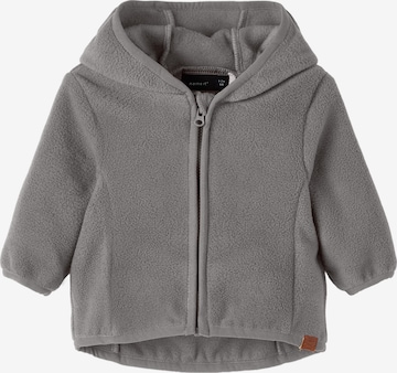 NAME IT Fleece Jacket 'Muni' in Grey: front