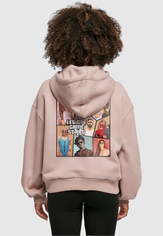 Merchcode Sweatshirt 'Grand Collage' in Pink: front