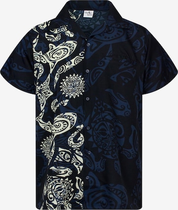 King Kameha Shirt 'Maori Wedding' in Zwart: voorkant