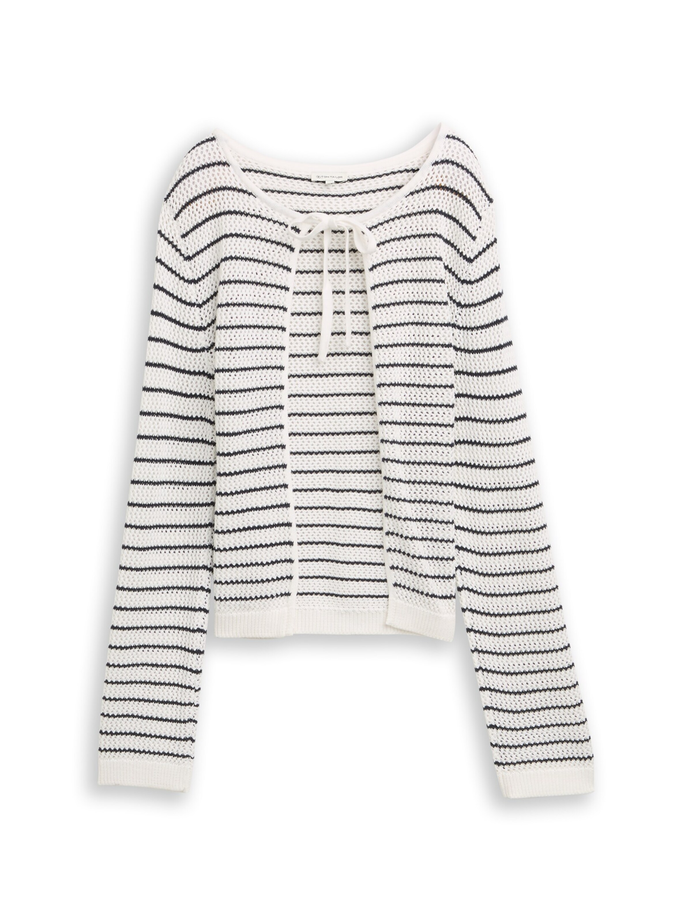 TOM TAILOR Strickjacke in XXL in marine / wollweiß, Produktansicht