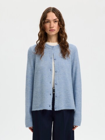 Cardigan 'SLFLULU' SELECTED en bleu : devant
