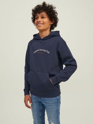 Jack & Jones Junior كنزة رياضية 'BRINK CITY' بلون أزرق: الأمام