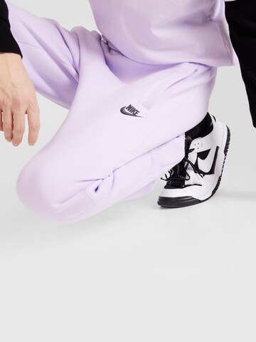 Nike Sportswear Tapered Trousers 'CLUB FLEECE' in Purple