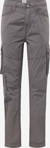 Pantalon cargo CAMP DAVID en gris : devant