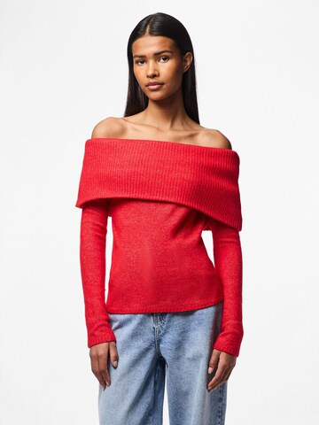 PIECES Pullover 'RIKO' in Orange: Vorderseite