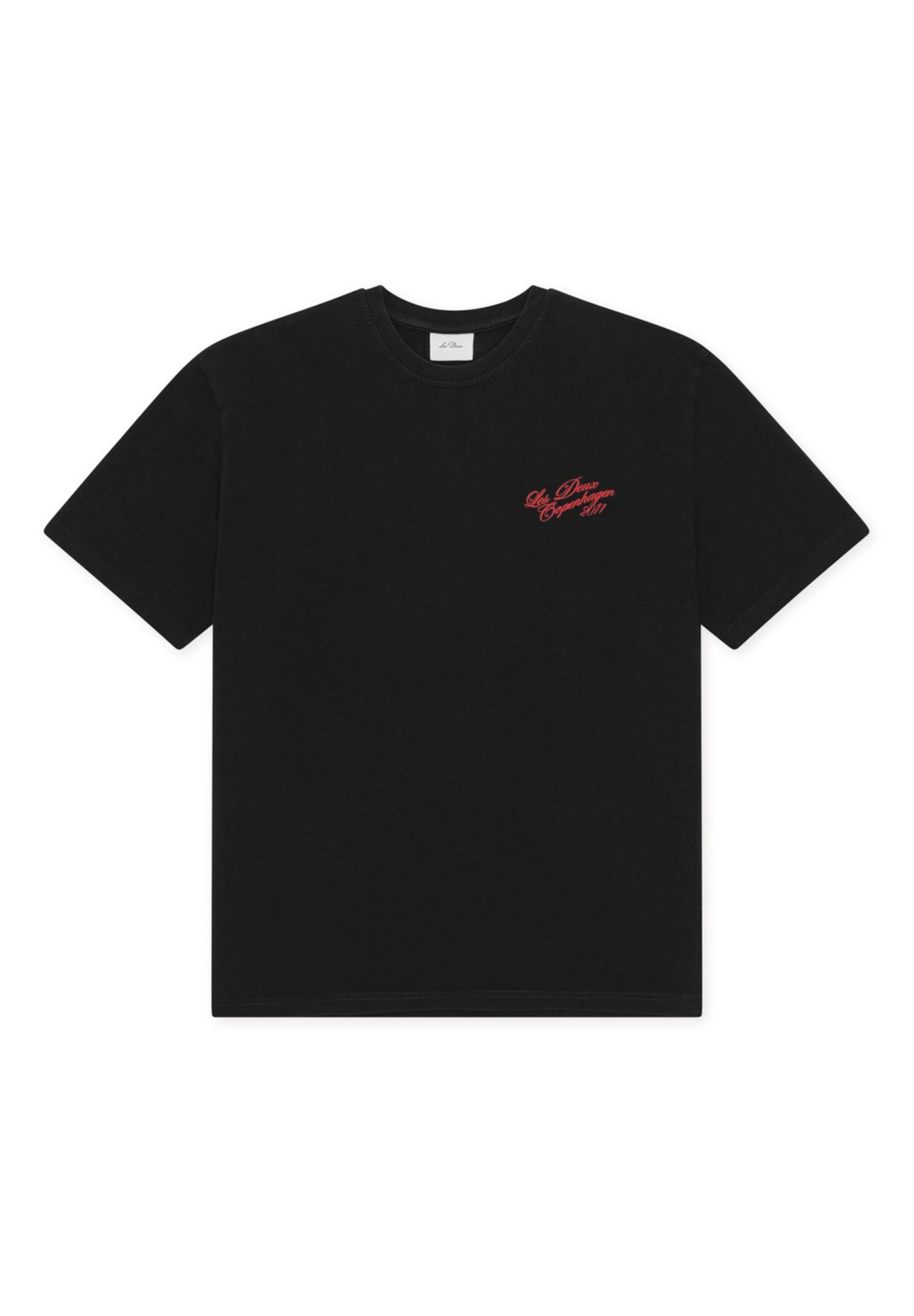 Les Deux - Camiseta 'Service' en negro: frente