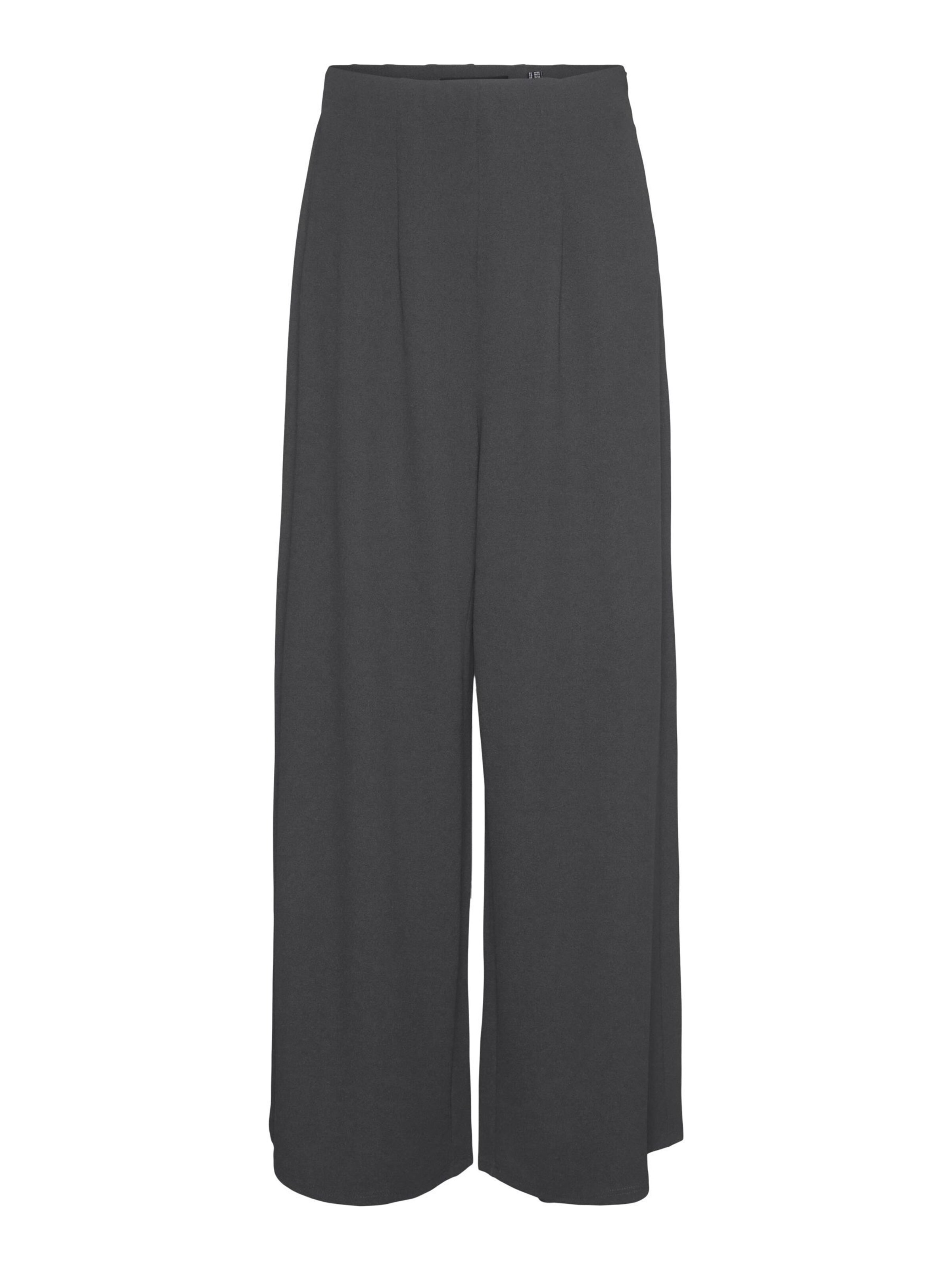 VERO MODA Bukser med lægfolder i grå: forside