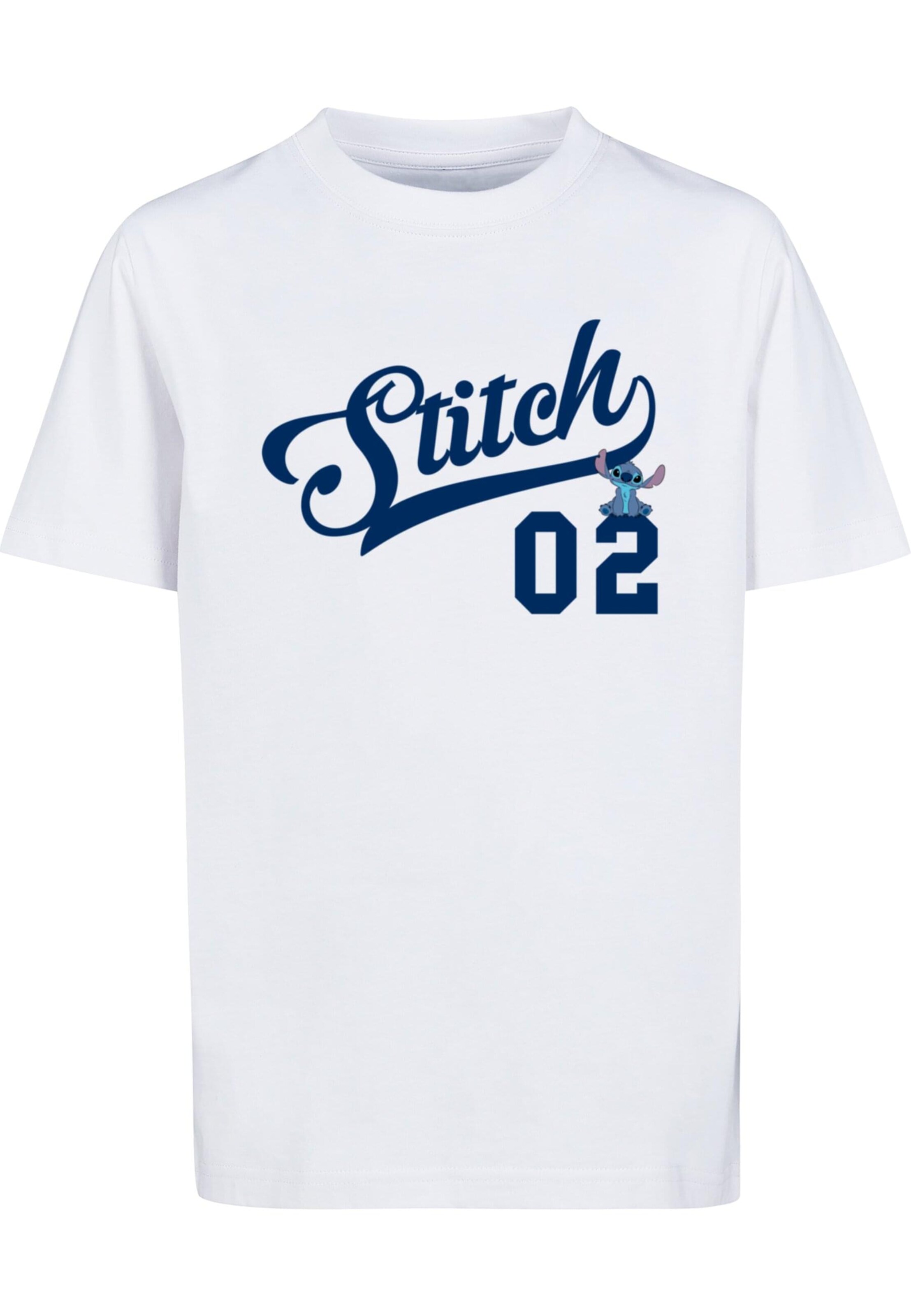 T-Shirt 'Lilo And Stitch - Athletic' ABSOLUTE CULT en blanc : devant