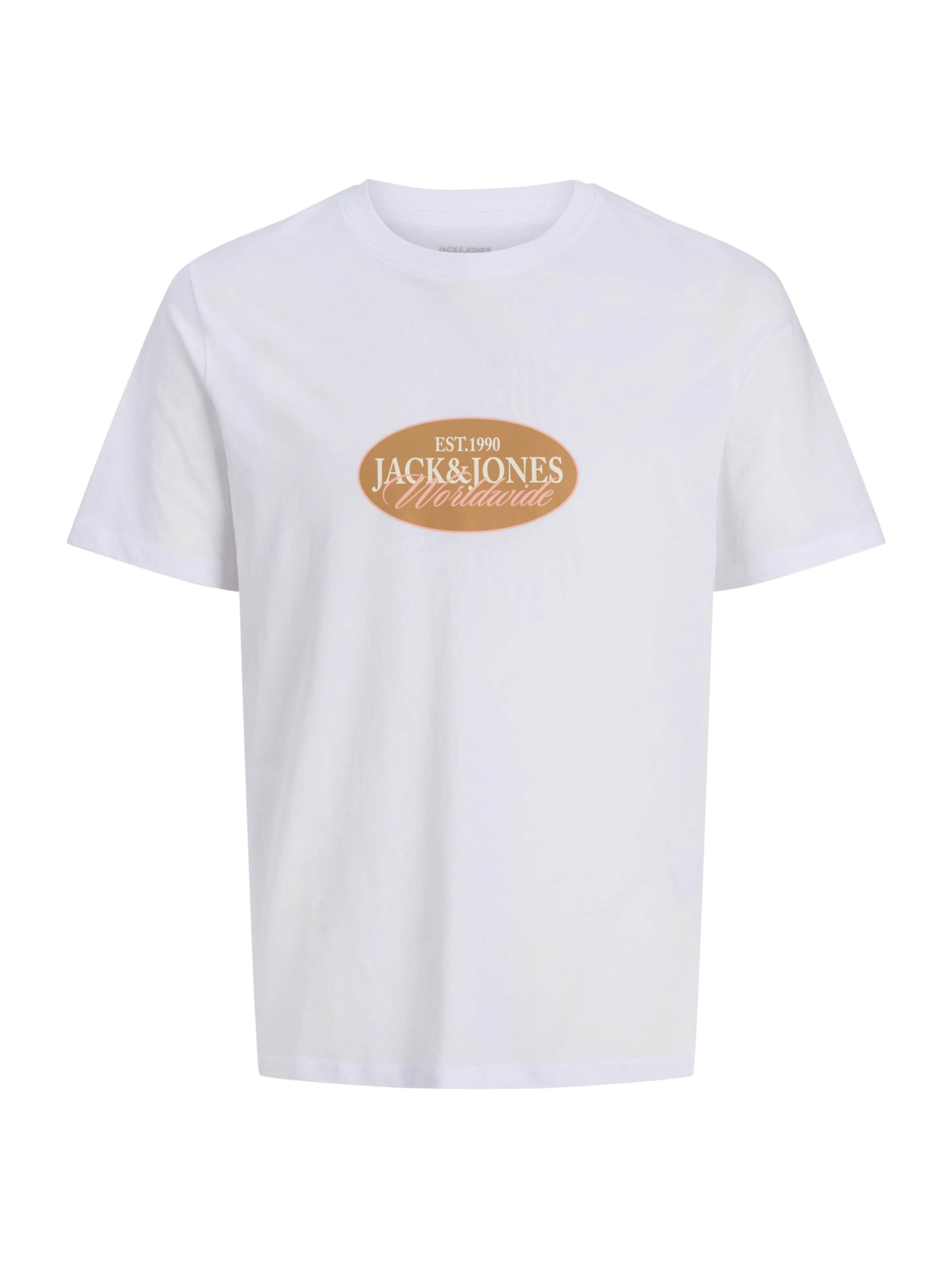 Jack & Jones Junior Koszulka 'JORCATSKILLS' w kolorze biały: przód