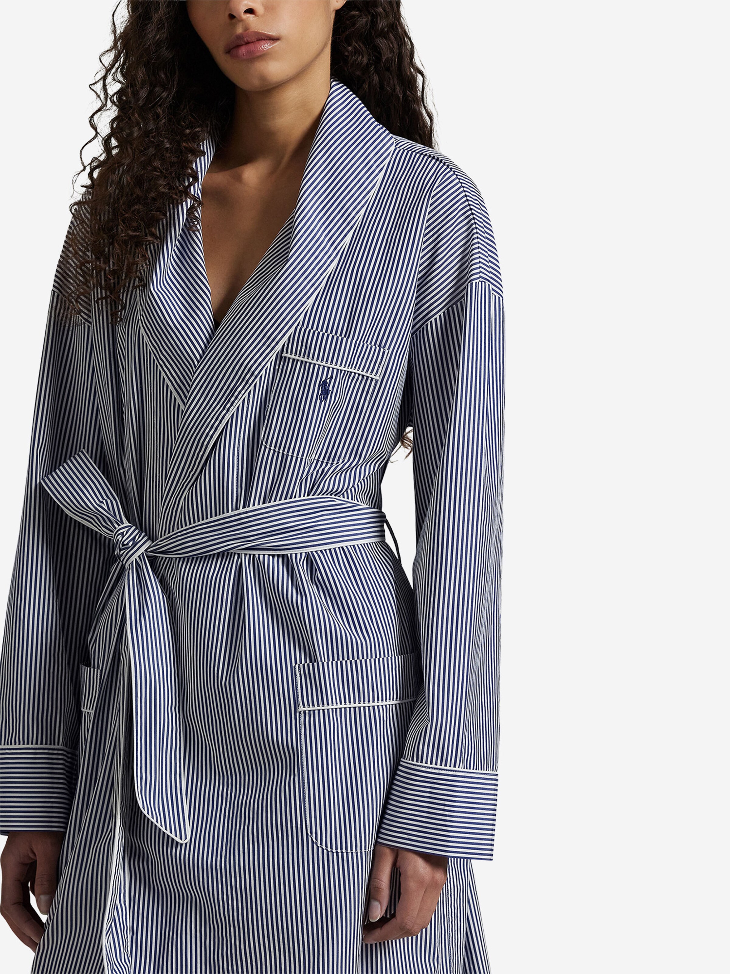 Polo Ralph Lauren Bathrobe short ' Shirting Stripes ' in Purple