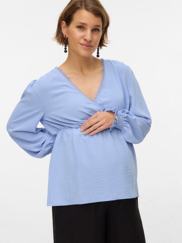 Vero Moda Maternity Bluse i blå: forside