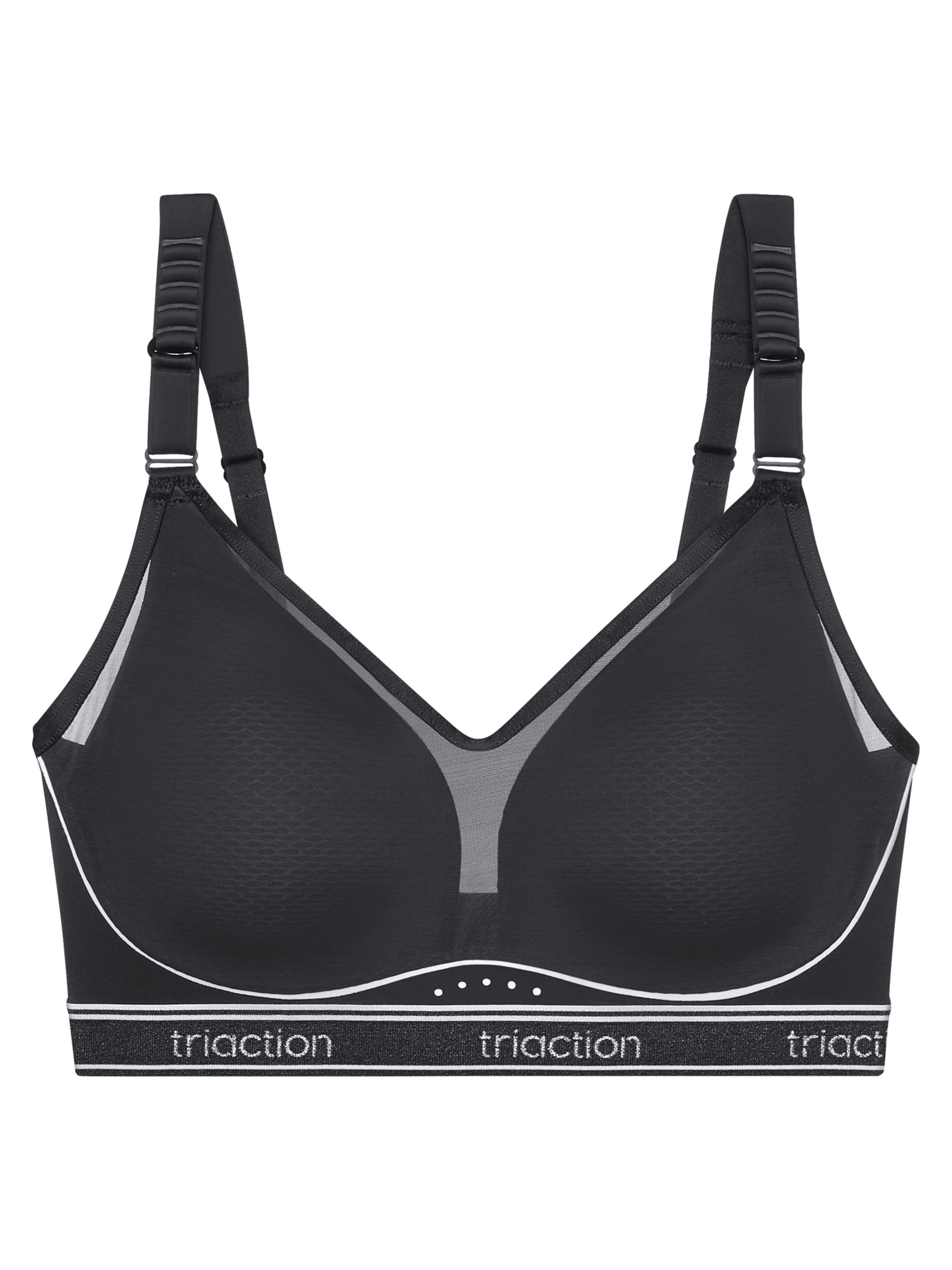 Triumph Triaction Bra 'Cardio Breeze' in Black: front