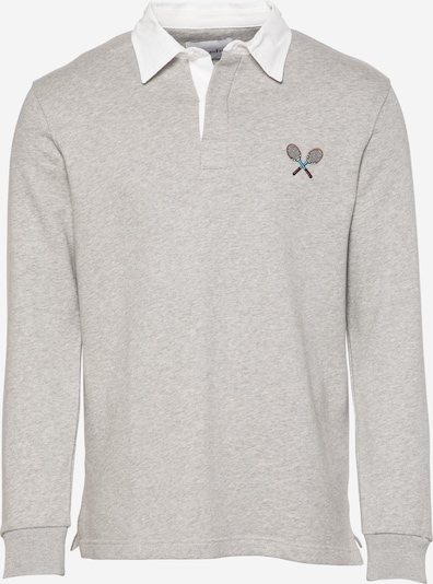Brosbi Sweater majica 'THE TENNIS' u siva melange / bijela, Pregled proizvoda