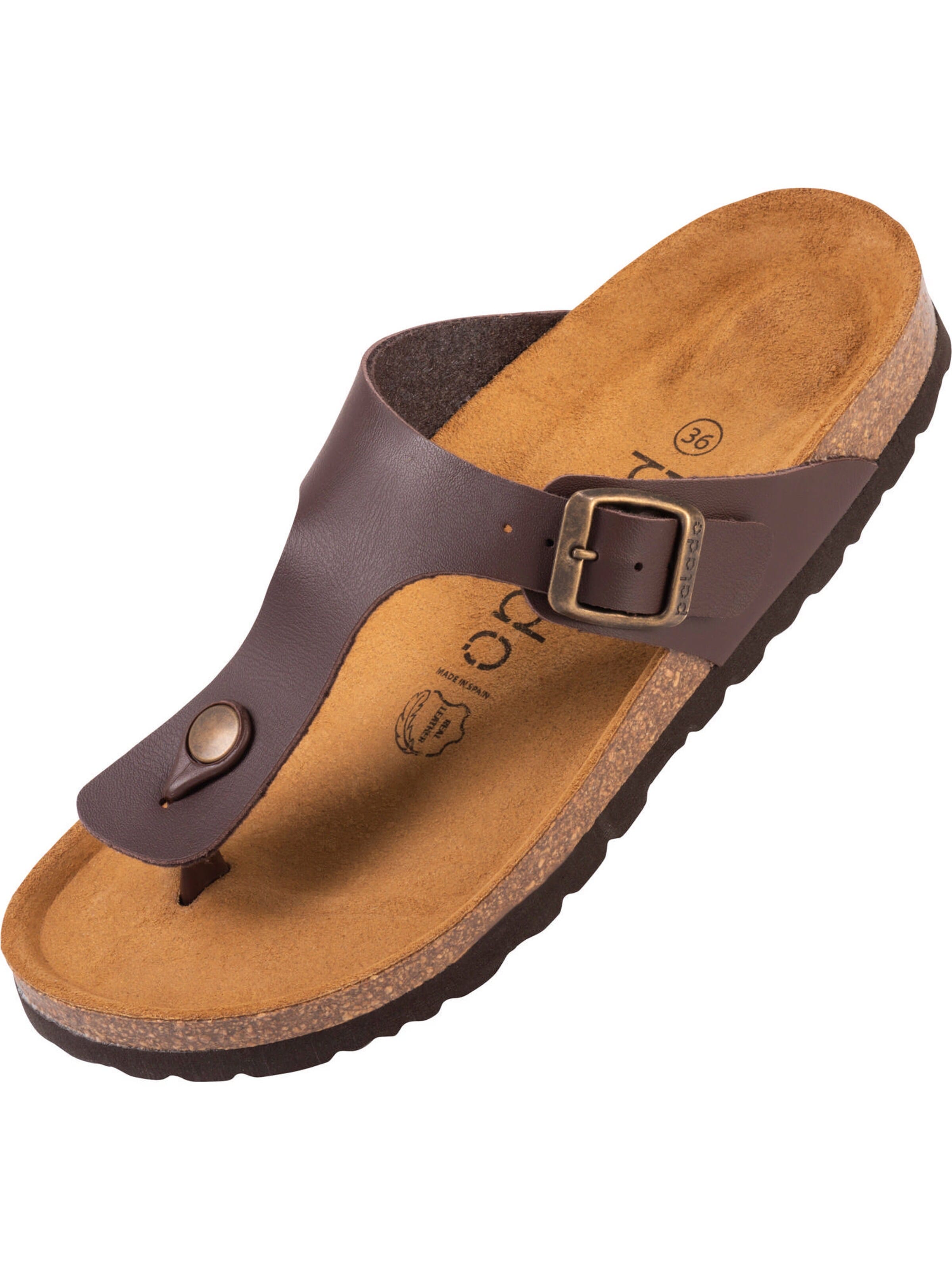 Palado T-bar sandals 'Palado Kos Herren Matt' in Brown: front