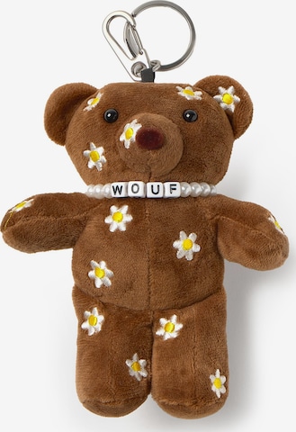 Wouf Schlüsselanhänger in Braun: Vorderseite