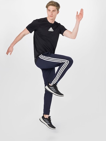 ADIDAS SPORTSWEAR Tapered Sports trousers 'Essentials' in Blue