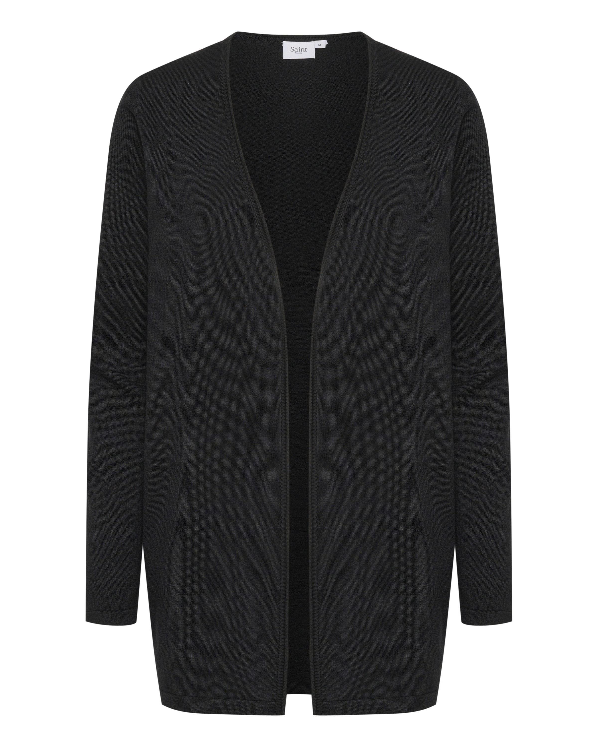 SAINT TROPEZ Gebreid vest 'Kila' in Zwart: voorkant