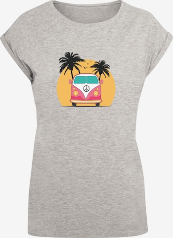 Merchcode Shirt 'Summer - Van' in Grijs: voorkant