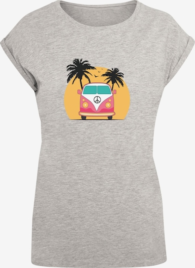 Merchcode T-shirt 'Summer - Van' en miel / gris chiné / rouge / noir, Vue avec produit
